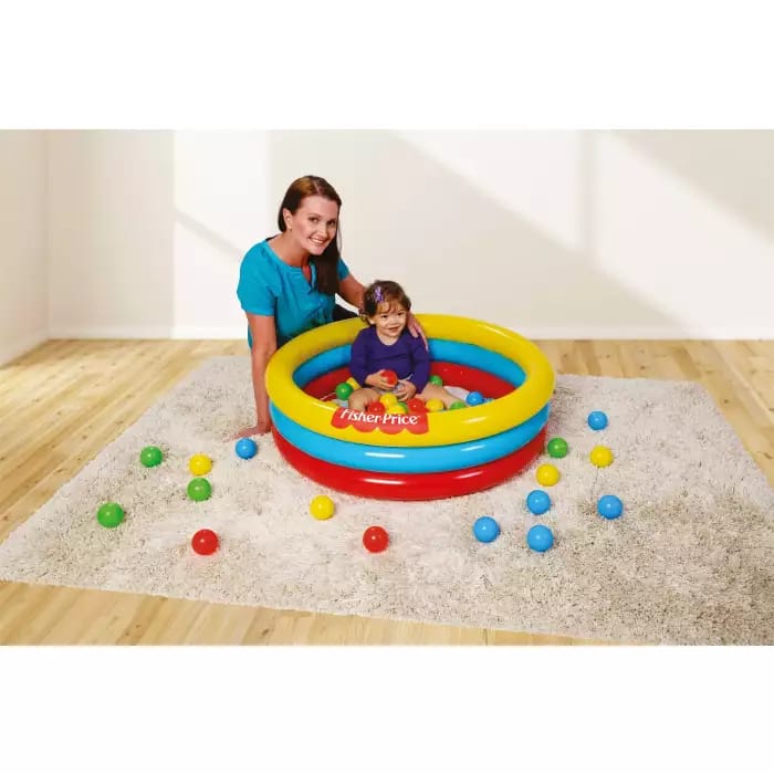 Детский надувной бассейн 91х25см "Fisher Price" с мячами (25шт), от 2 лет фото 3